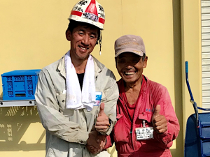 西日本豪雨で天応で活動（スーパーボランティアの尾畠さんと友達になる）